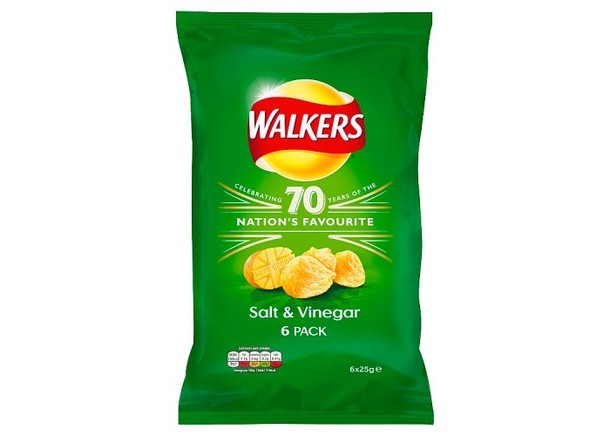 Walkers Crisps Salt & Vinegar 6 Pack