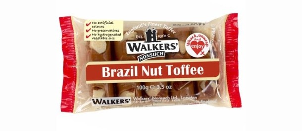 Walkers Nonsuch HAZEL Nut Toffee Slab 100g