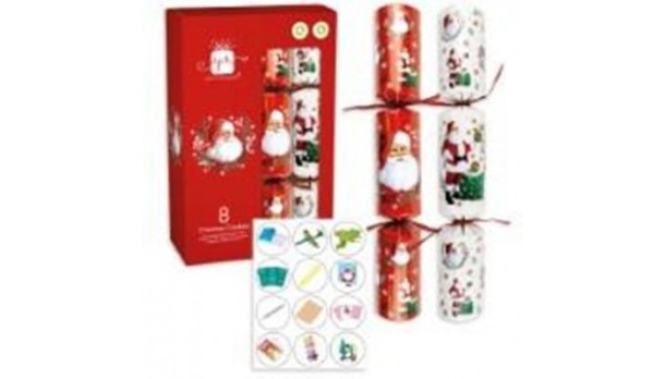 Christmas Crackers 12" X 8 Traditional Santa