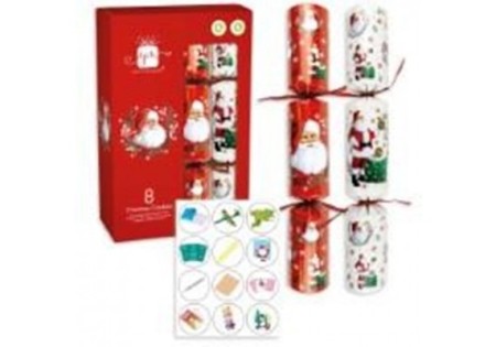 Christmas Crackers 12" X 8 Traditional Santa