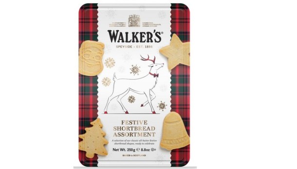 Walkers Festive shortbread  Reindeer Tin 250g