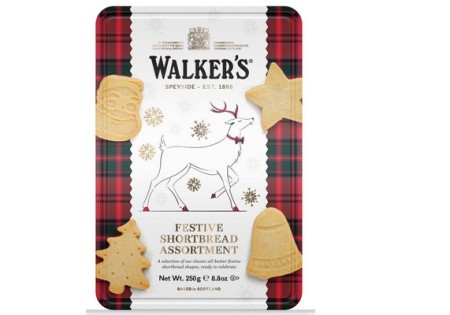 Walkers Festive shortbread  Reindeer Tin 250g