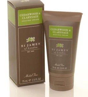 St James of London Scheercrème tube Cedarwood & Clarysage 75ml