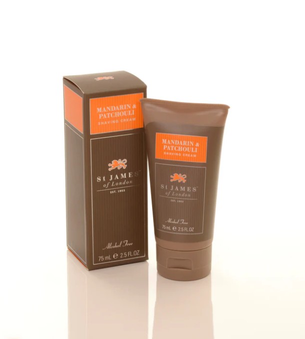 St James of London Scheercrème tube Mandarin Patchouli 75 ml