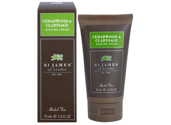 St James of London Scheercrème tube Cedarwood & Clarysage 75ml