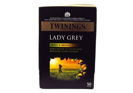 Twinings Black Tea  Lady Grey Tea Bags 50s